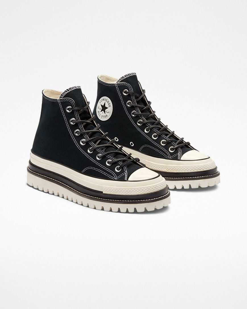 Pánské Boty Na Platformy Converse Chuck 70 LTD Lugged Vysoké Černé | CZ NUEL45